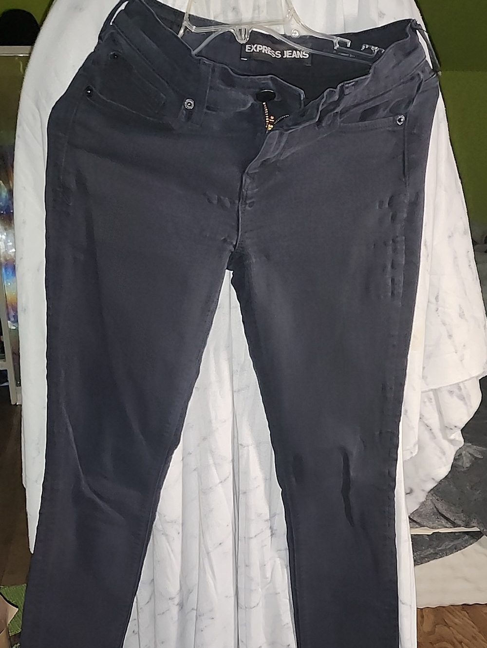 Express Dark Charcoal Skinny Pants